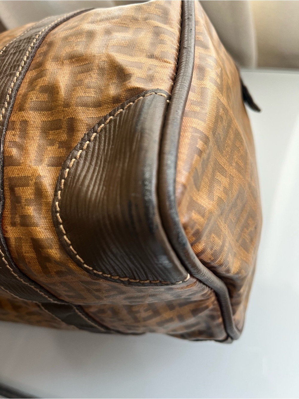 FENDI VINTAGE FF MONOGRAM HANDBAG - Picture 7 of 16